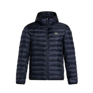 Lacoste Men's Dark Blue Hooded Puffer Jacket